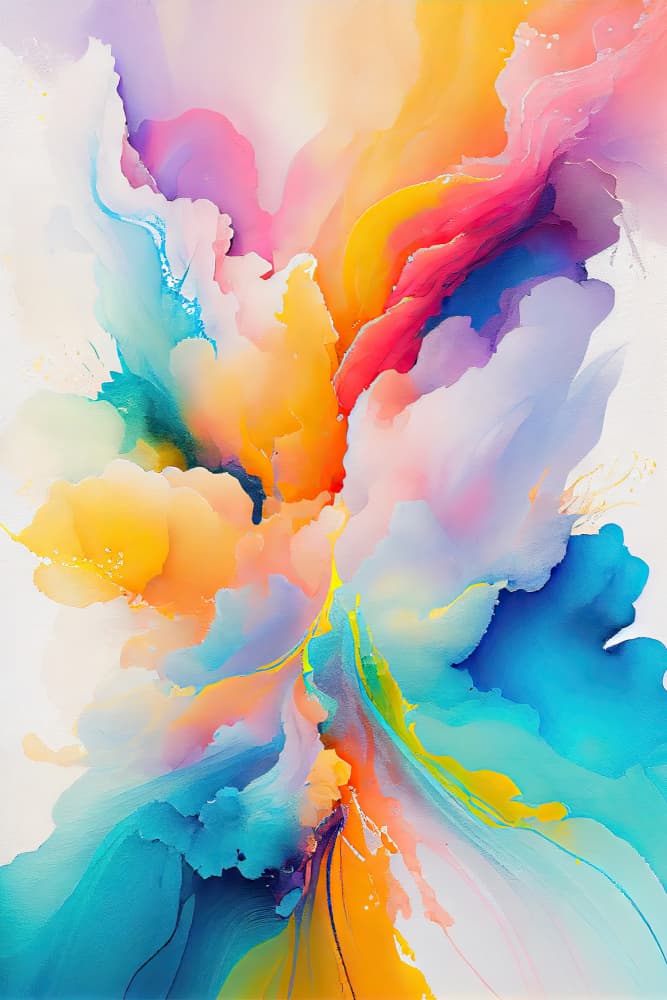 Colorful Abstract Flow by Mauro — canvas wall art