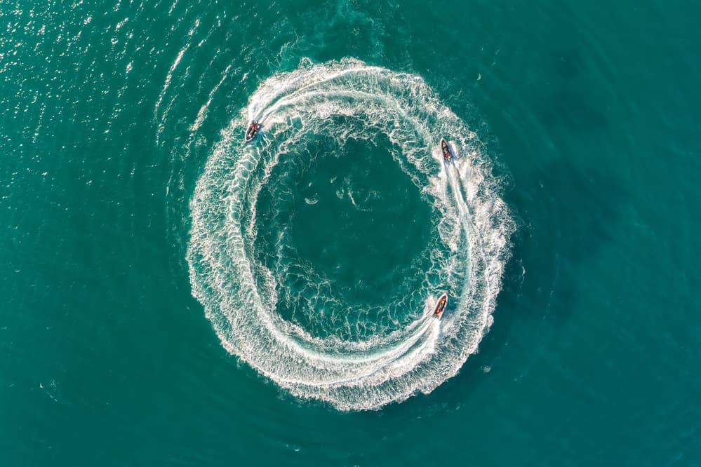 Circular Jet Ski Ride by Ido Meirovich — canvas wall art