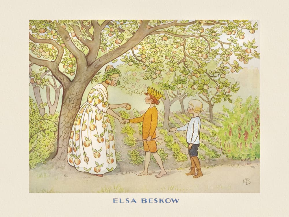 Lasse Liten I Trädgården by Elsa Beskow — canvas wall art