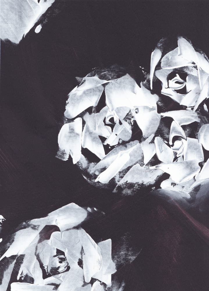 Abstract White Floral by Maira Ribena — canvas wall art