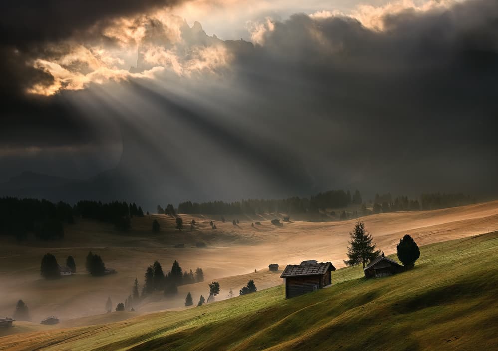 Sunlit Misty Valley by Martin Kucera EFIAP AZSF — canvas wall art