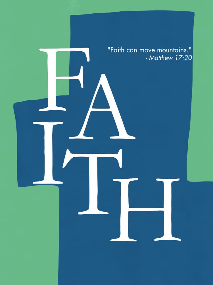 Faith Can Move Mountains by Little Dean — canvas wall art