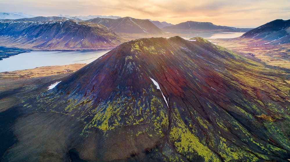 Vibrant Volcanic Landscape by John Fan — canvas wall art