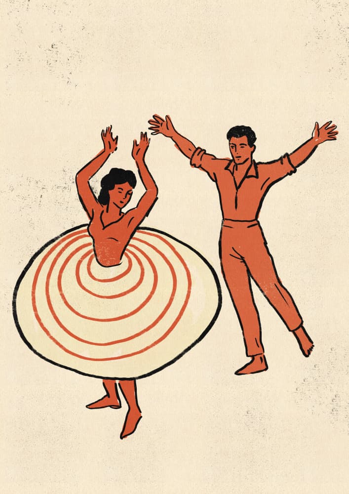 Joyful Dancing Couple by Nicholas — canvas wall art