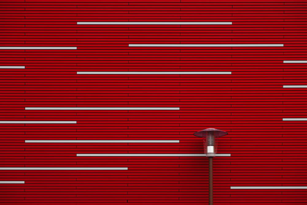 Red Lines Urban Lamp by Rolf Endermann — canvas wall art