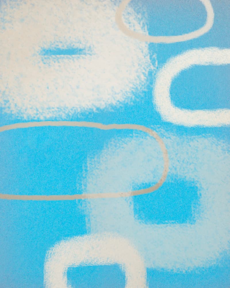Soft Blue Abstract Shapes by Diana Jahns — canvas wall art