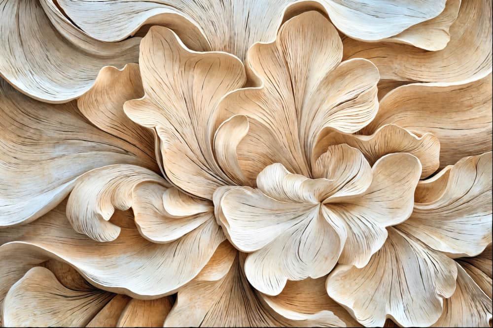 Elegant Floral Relief by Andrea Haase — canvas wall art