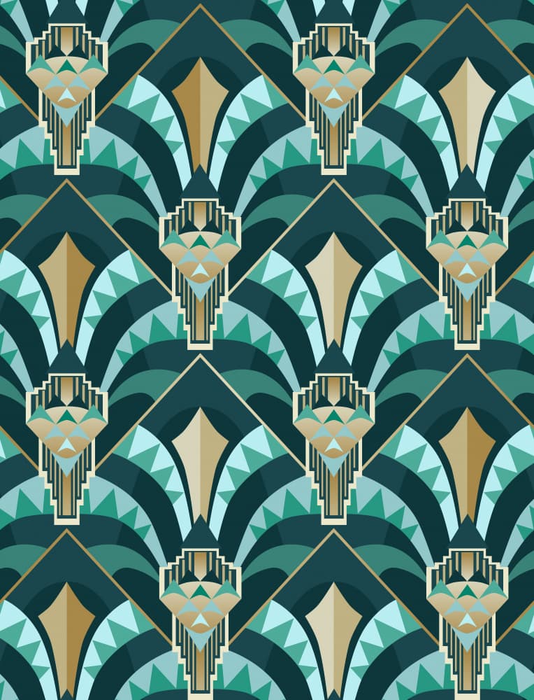 Elegant Art Deco Pattern by Annick — canvas wall art