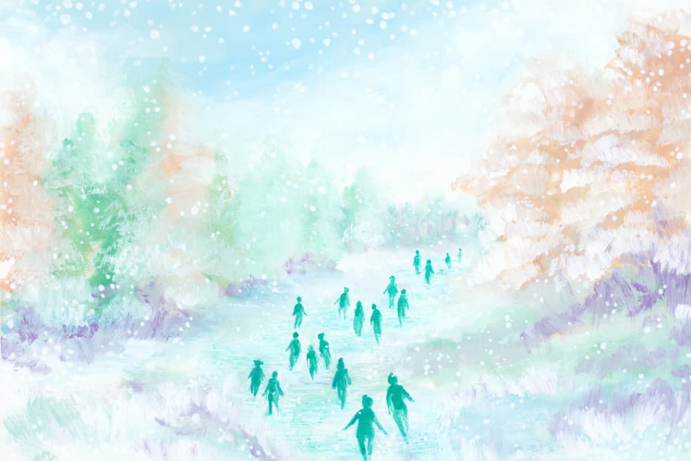 Ethereal Winter Journey by Rosana Laiz Blursbyai — canvas wall art