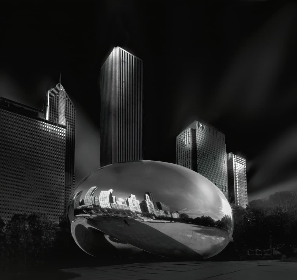 Chicago Cloud Gate Reflections by Catherine Wang — canvas wall art