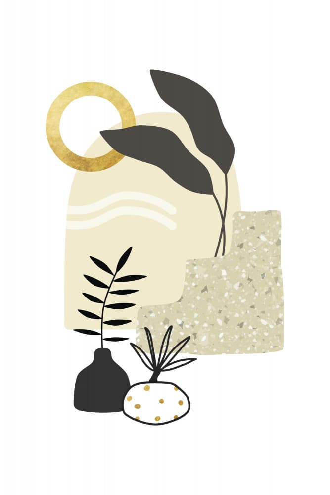 Modern Botanical Shapes by amini54 — canvas wall art