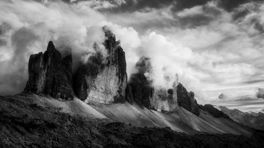 Dramatic Mountain Peaks by Daniel Gastager — canvas wall art