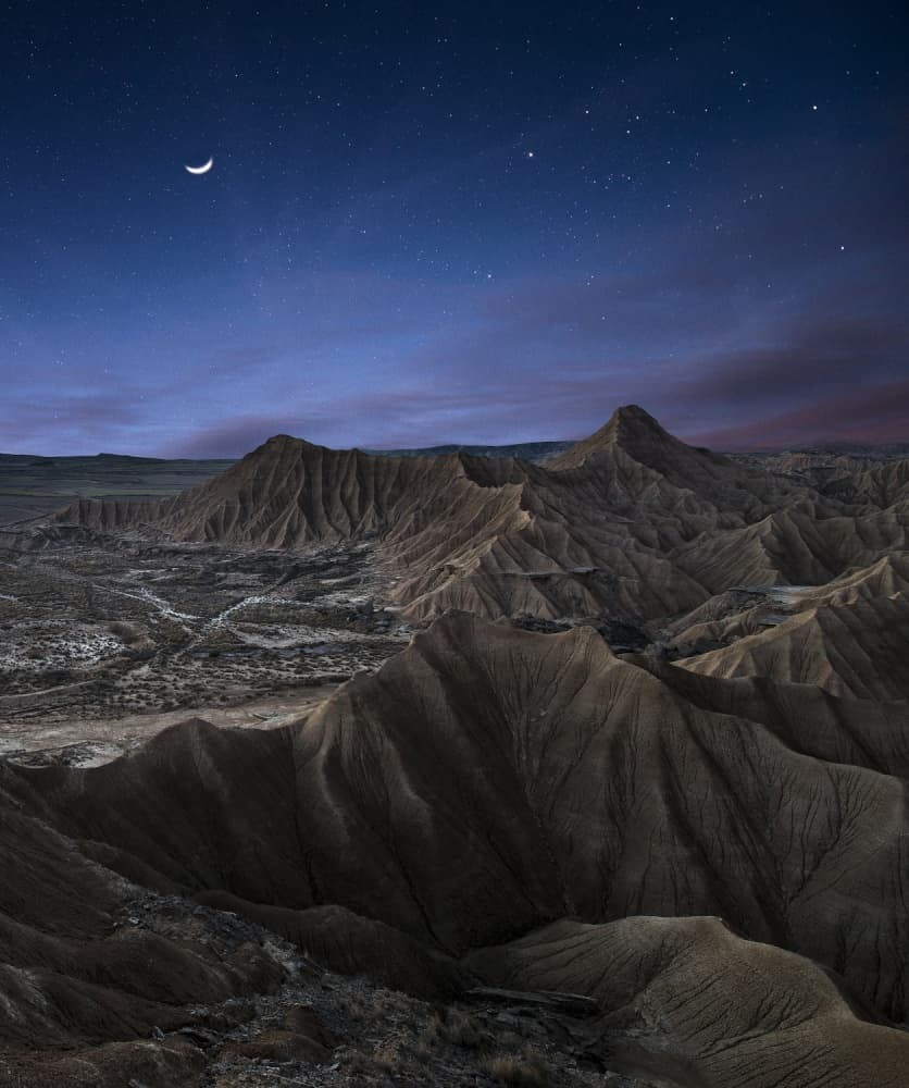 Crescent Moon Desert by INIGO CIA — canvas wall art