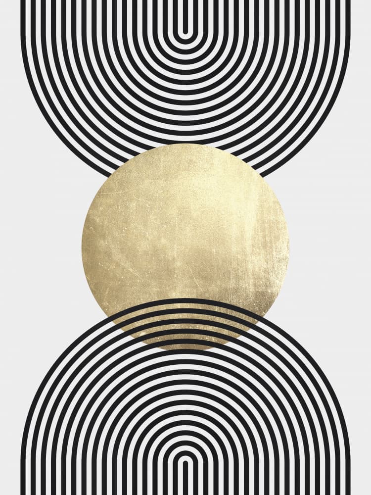 Golden Orb Arches by Vitor Costa — canvas wall art
