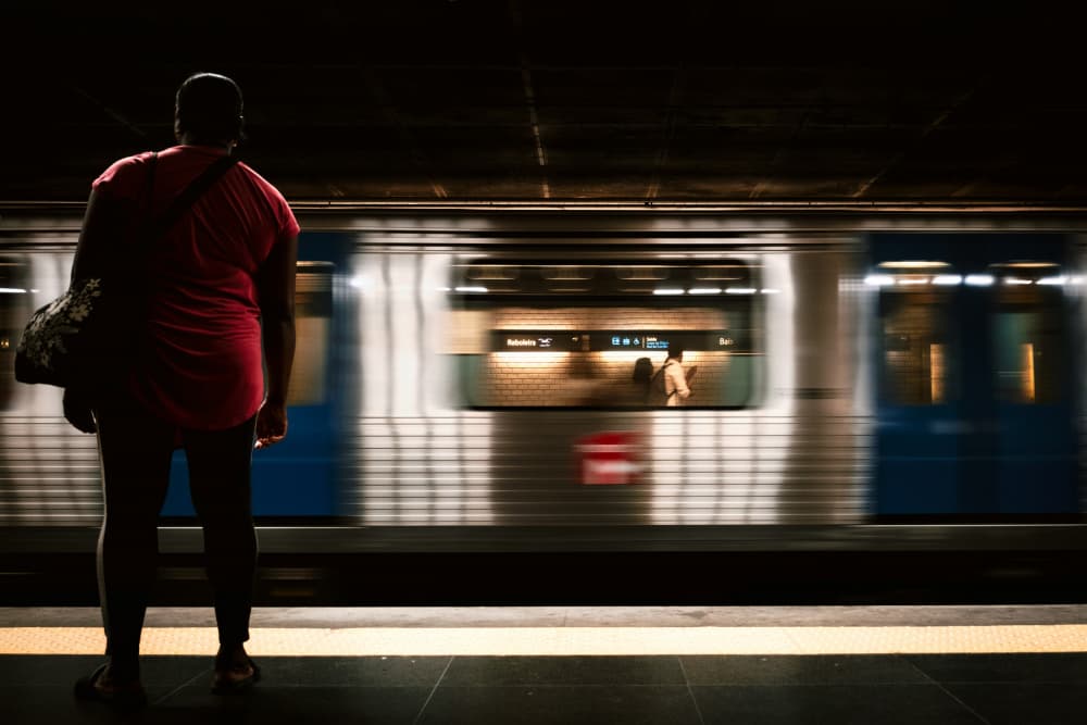 Subway Platform Motion by Vito Muolo — canvas wall art