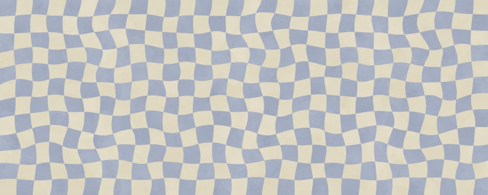 Wavy Blue Checkers by Vitor Costa — canvas wall art