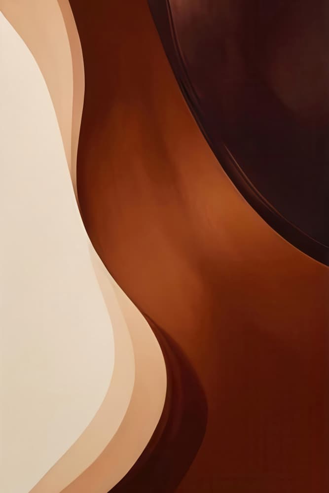 Fluid Organic Brown Curves by Alpenglow Workshop — canvas wall art