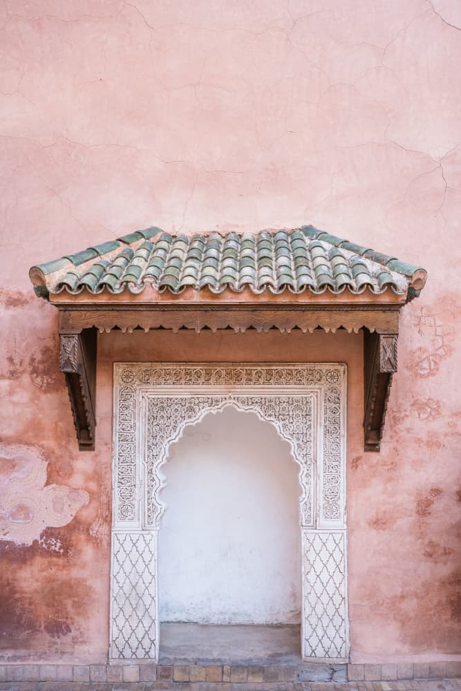 Moroccan Pink Archway by Photolovers — canvas wall art