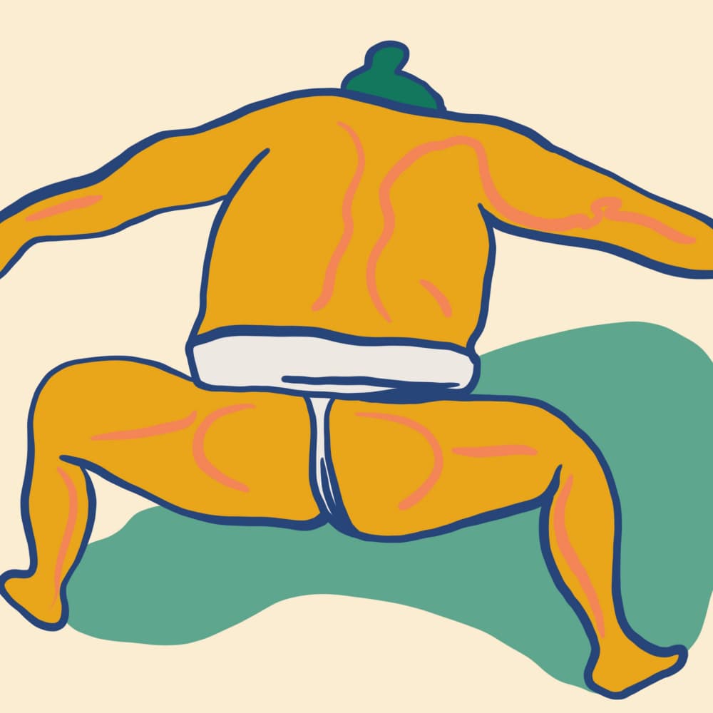 Japanese Sumo Strength by Little Dean — canvas wall art