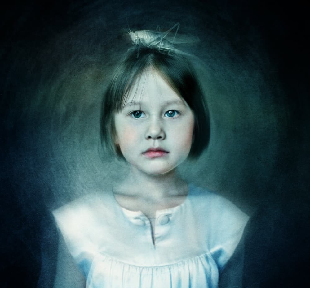 Dreamy Child Grasshopper by Svetlana Melik-Nubarova — canvas wall art