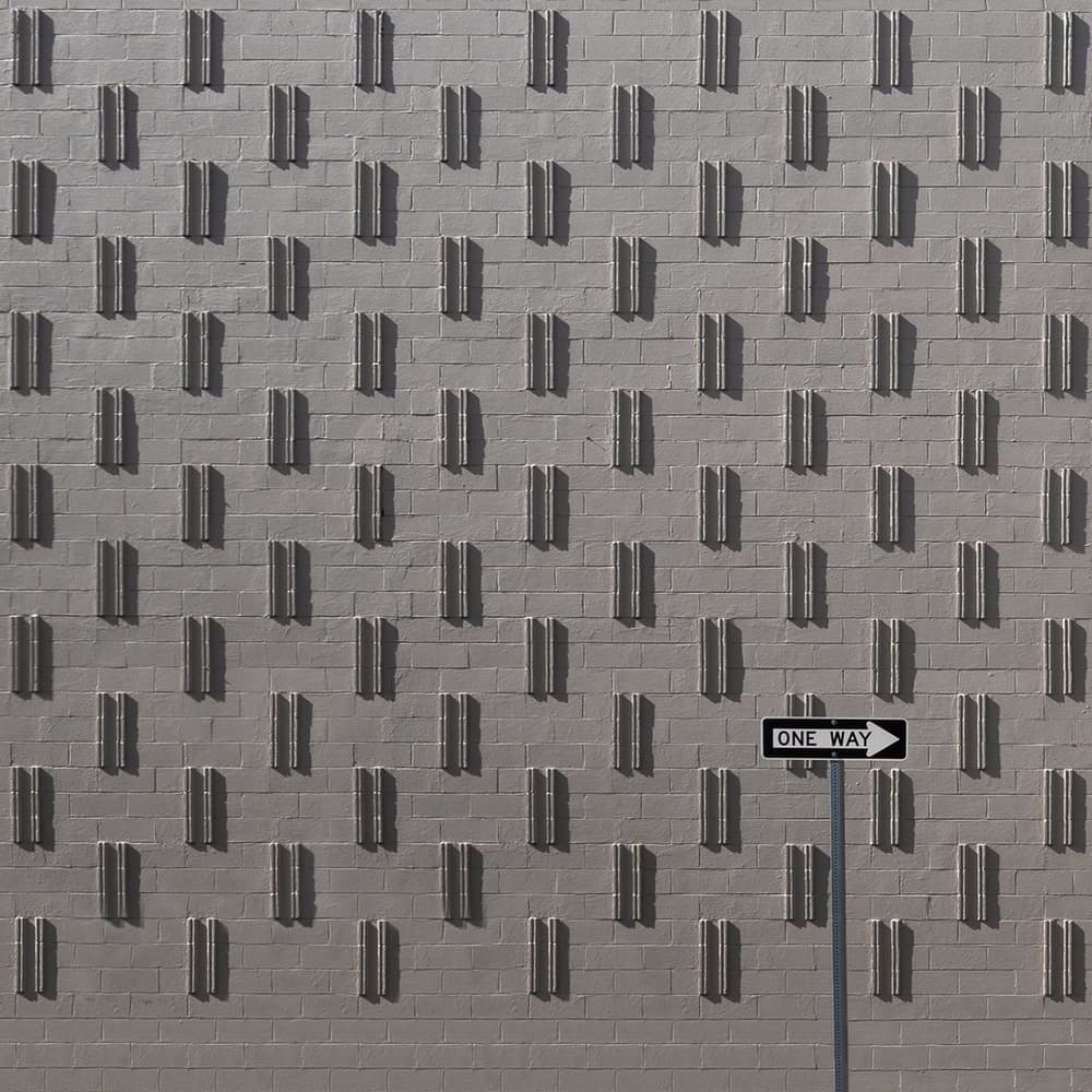 One Way Brick Pattern by Klaus Lenzen — canvas wall art