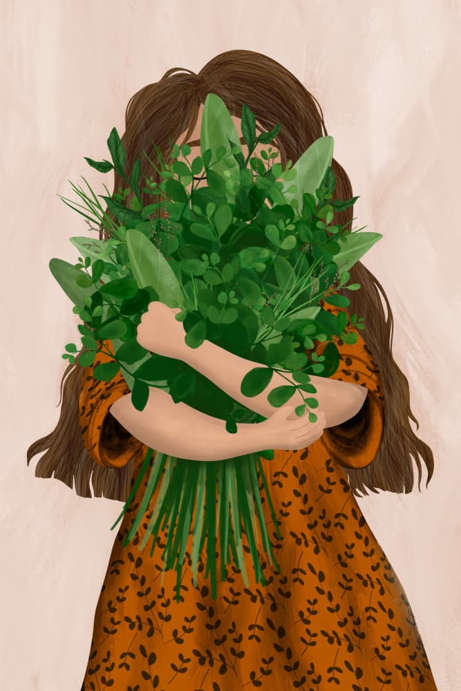 Nature's Green Embrace by EMELIEmaria — canvas wall art