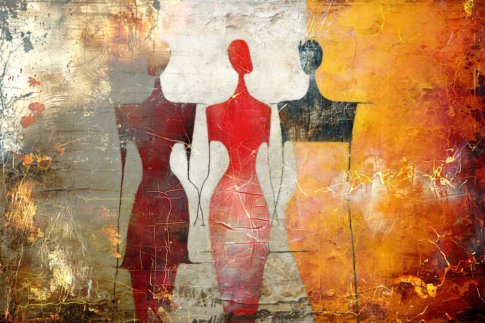 Abstract Fashion Figures by Rafal Kulik — canvas wall art