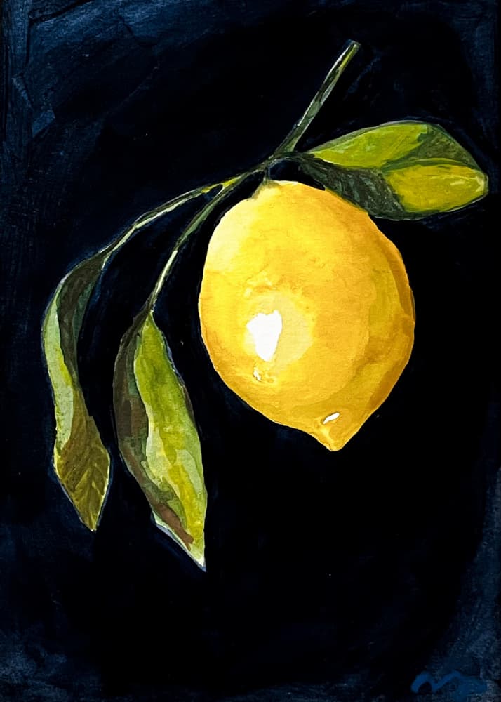 Vibrant Lemon Branch by Madison Phipps — canvas wall art