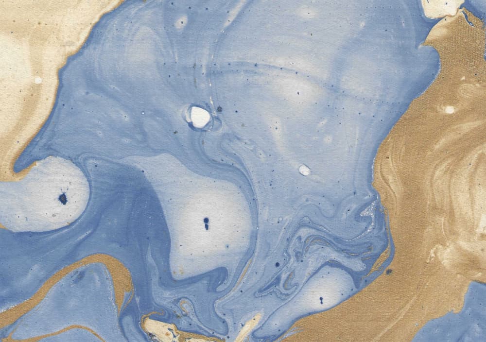 Blue Gold Fluid Swirl by Santhosh ch — canvas wall art