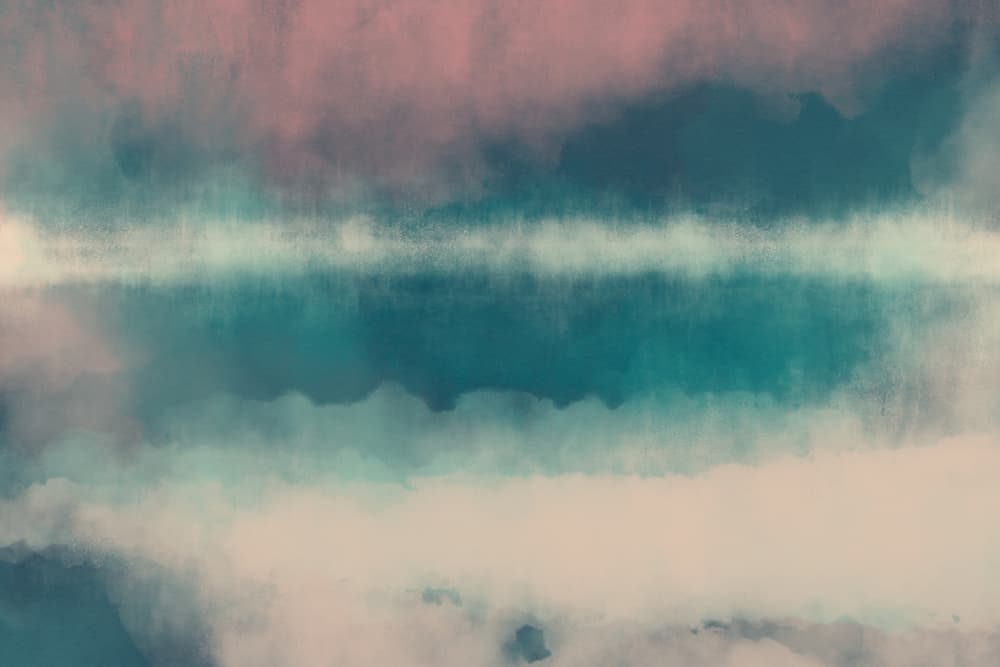 Abstract Landscape in turquoise, white and pink. by Dina Dankers — canvas wall art