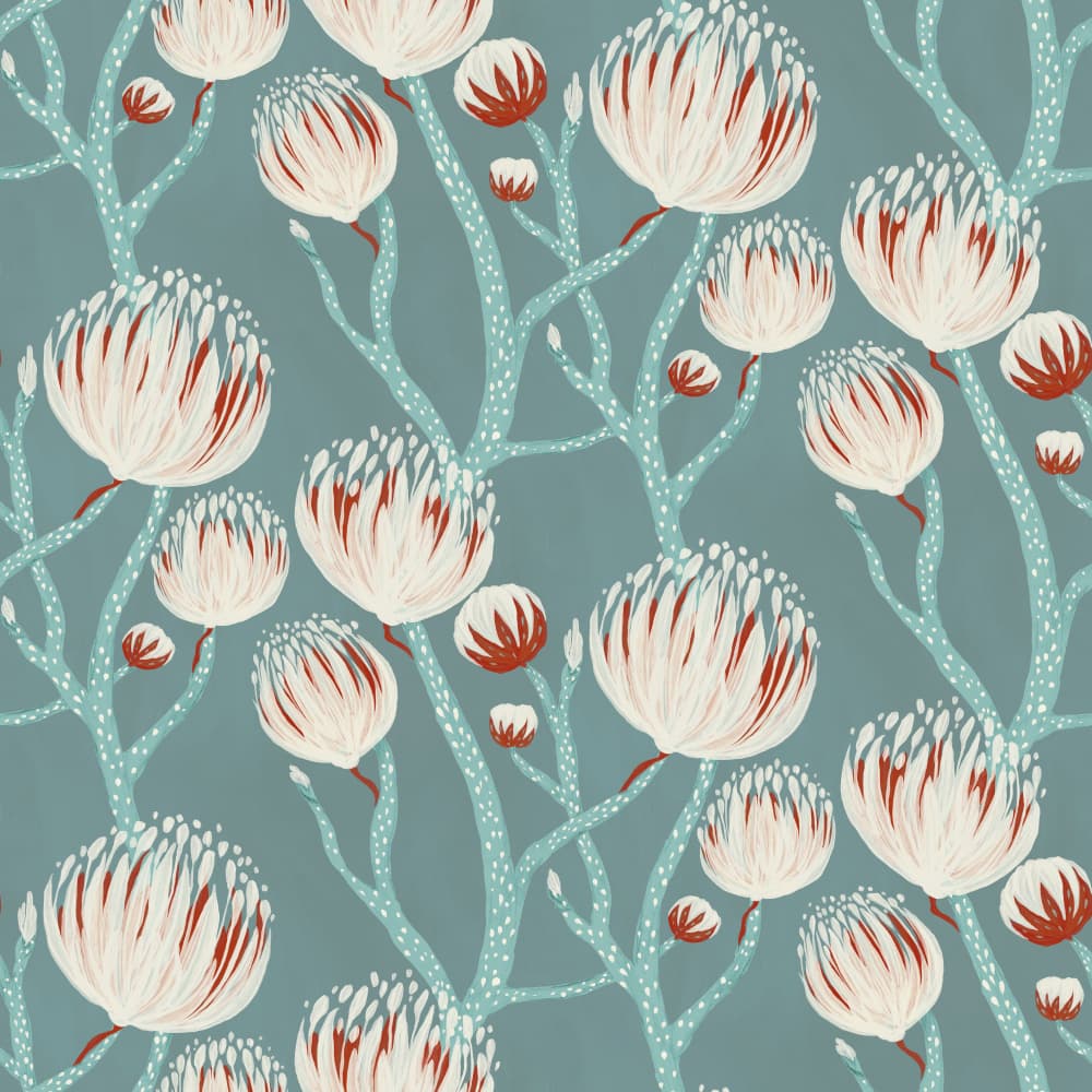 Serene Floral Bloom by VOLHA RAMANCHUK — canvas wall art