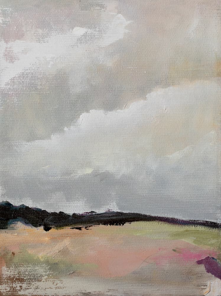 Serene Cloudy Landscape by Tamar Green — canvas wall art