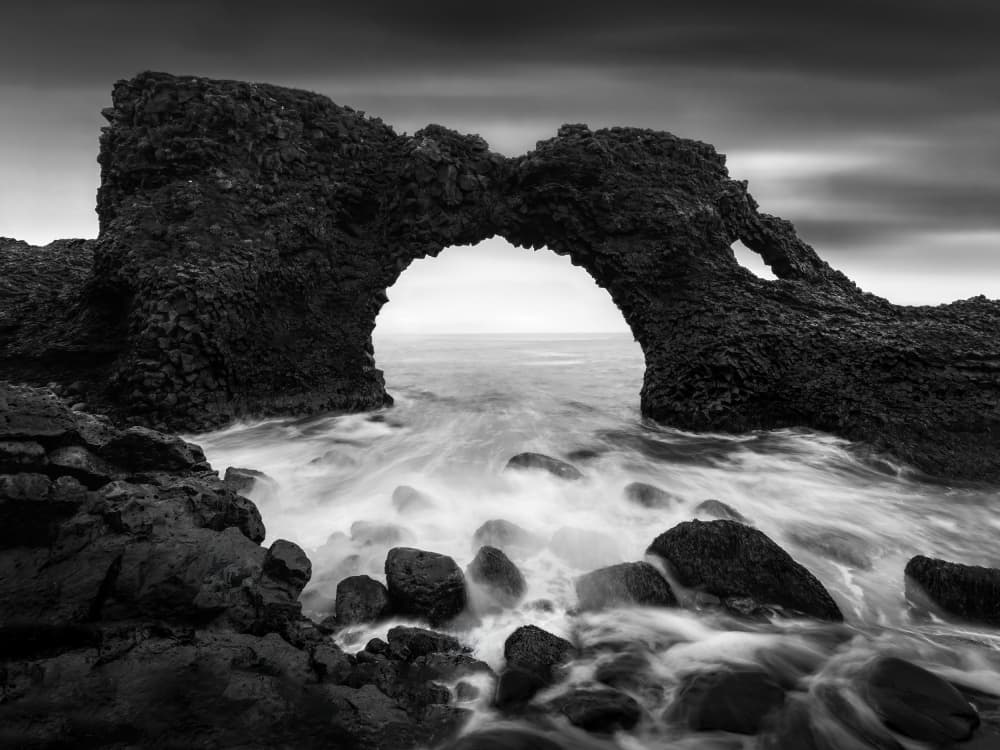 Dramatic Ocean Arch by Irene Wu — canvas wall art