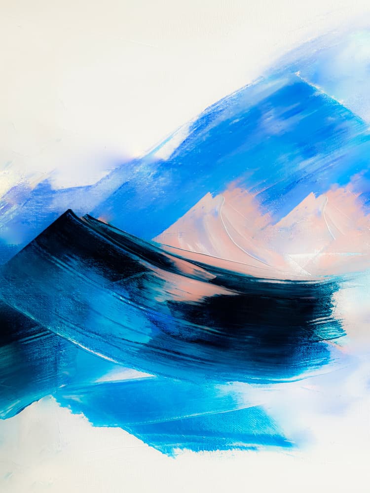 Fluid Blue Energy by Ejaaz Haniff — canvas wall art