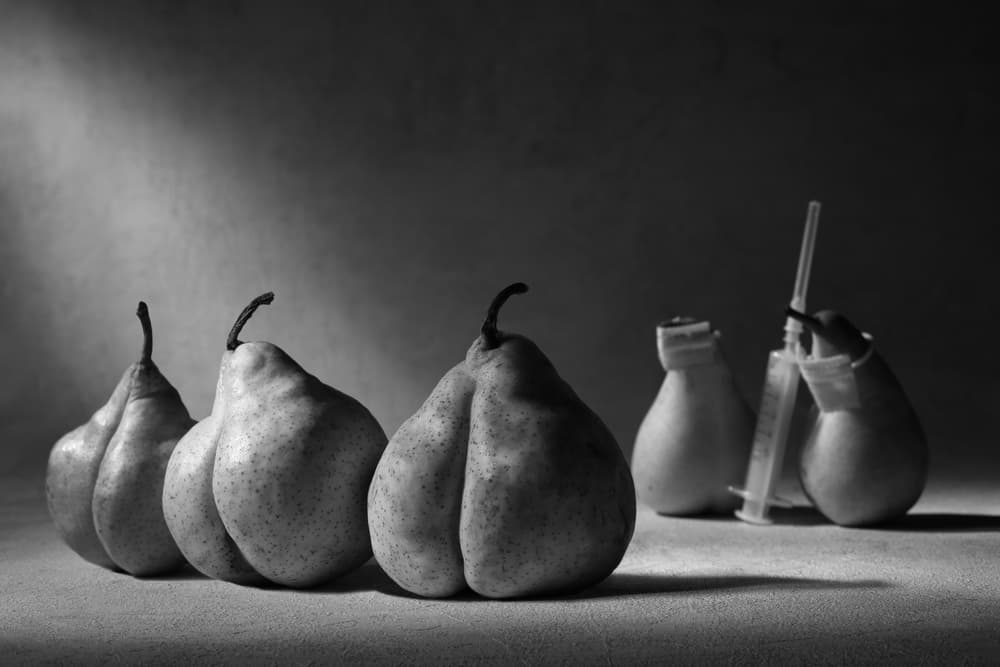 Pears and Syringe Still Life by Victoria Glinka — canvas wall art