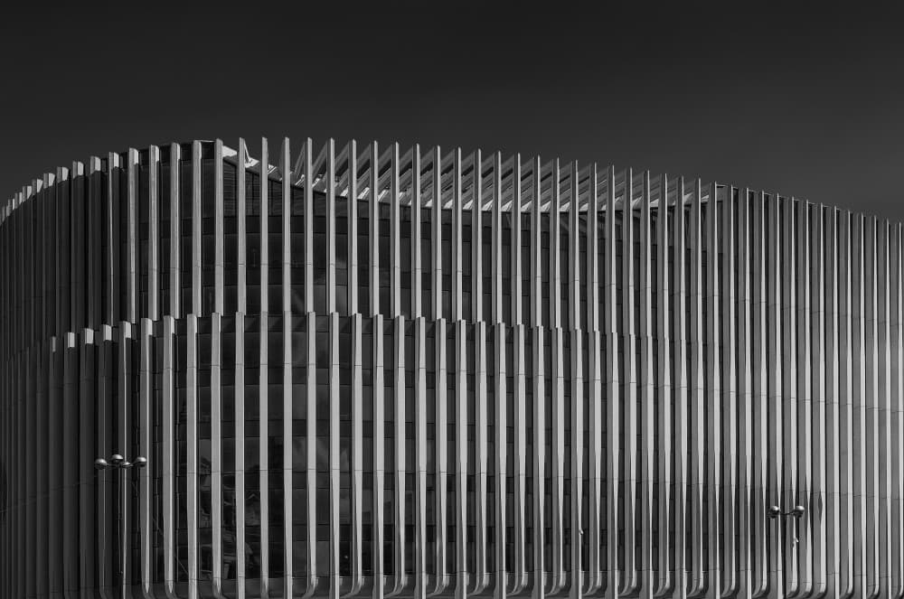 Modern Architectural Curve by Jef Van den Houte — canvas wall art