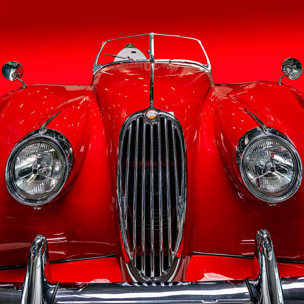 Classic Red Roadster by Roland Weber — canvas wall art