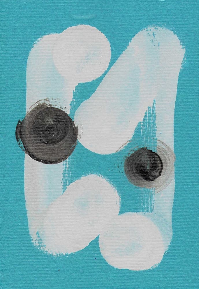 Modern Abstract Teal Shapes by Santhosh ch — canvas wall art