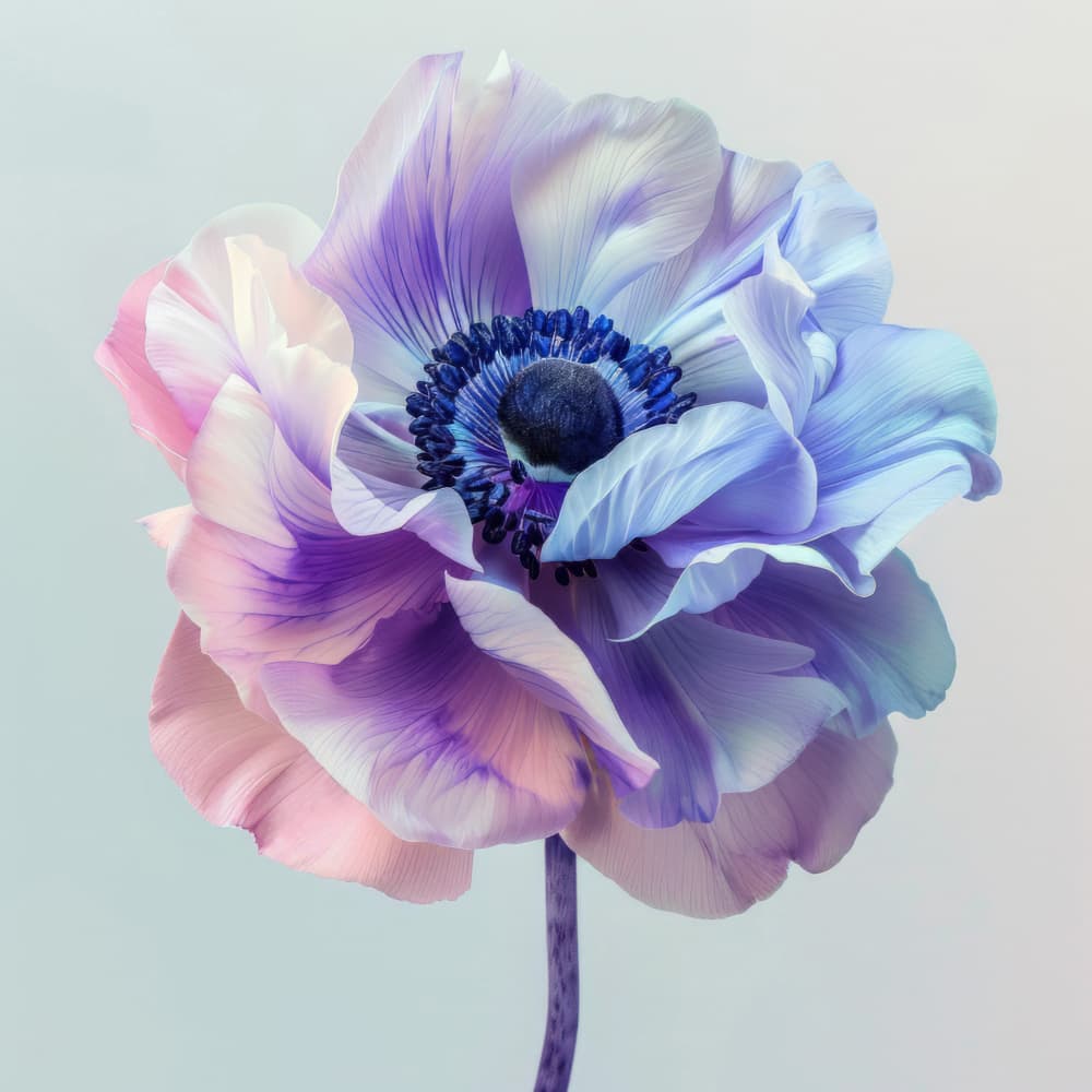 Elegant Anemone Bloom by Bilge Paksoylu — canvas wall art