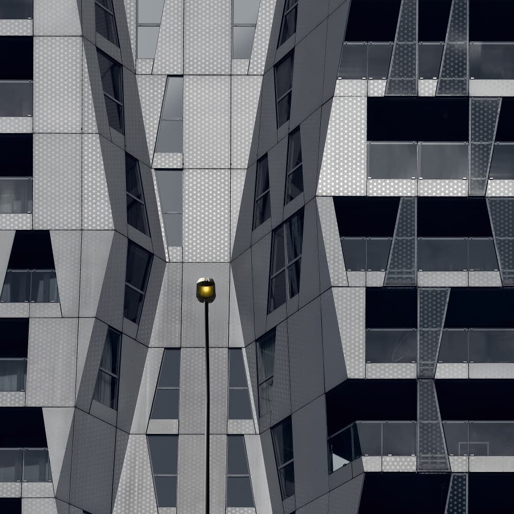 Modern Facade Streetlight by Wim Schuurmans — canvas wall art