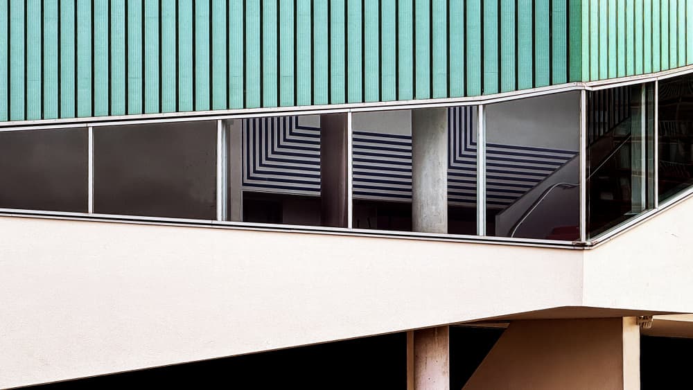 Green Building Geometry by Lus Joosten — canvas wall art