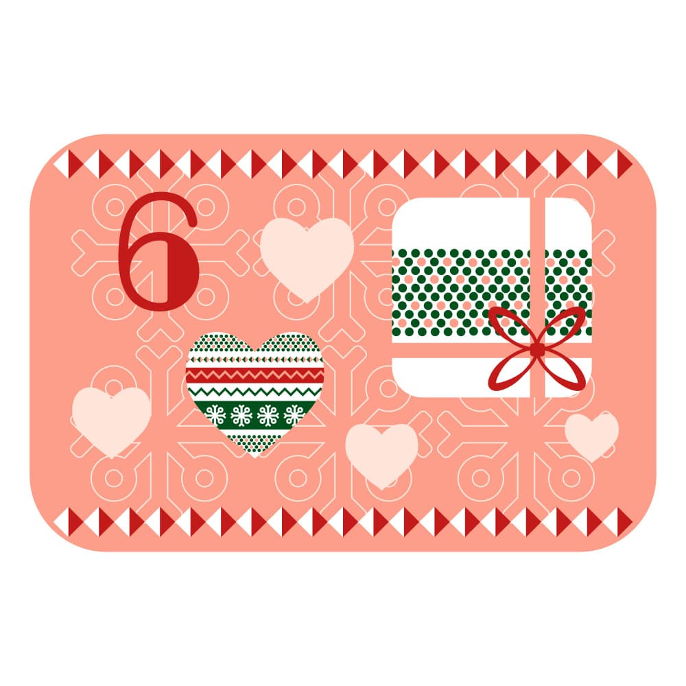 Pink Christmas Day Six by Marika Barsrsind β canvas wall art