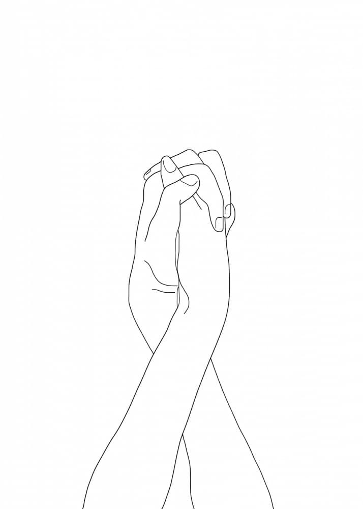 Gentle Handhold by Nadjaa — canvas wall art