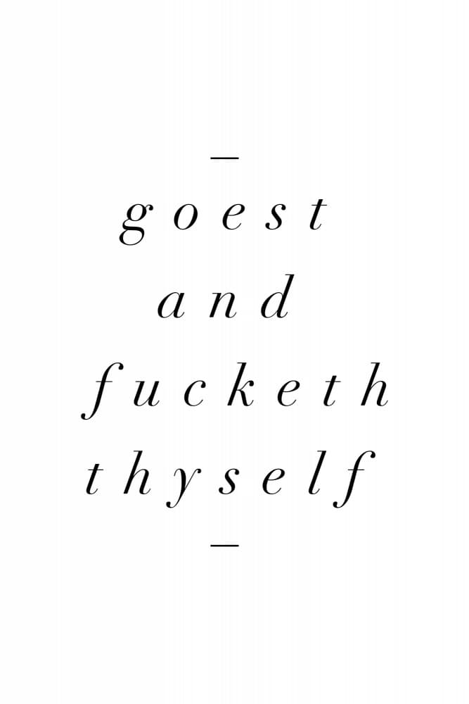 Goest And Fucketh Thyself by Brett Wilson — canvas wall art