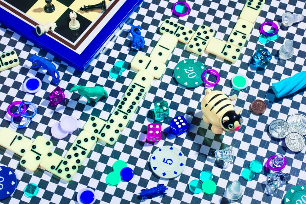 Playful Tabletop Games by Julia Ramiro — canvas wall art