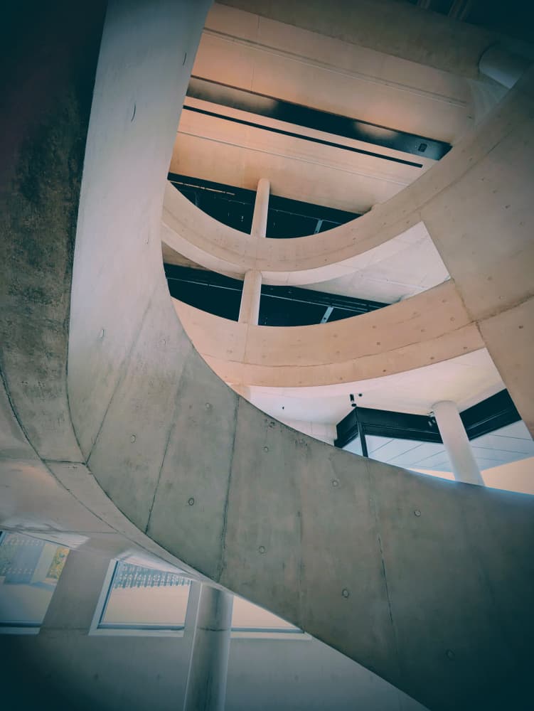 Modern Concrete Curves by Elizabeth Allen — canvas wall art