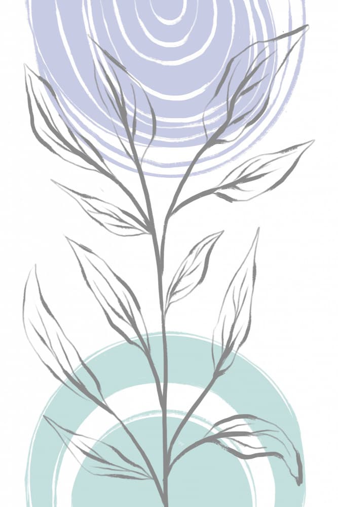 Abstract Botanical Plant by Martina — canvas wall art