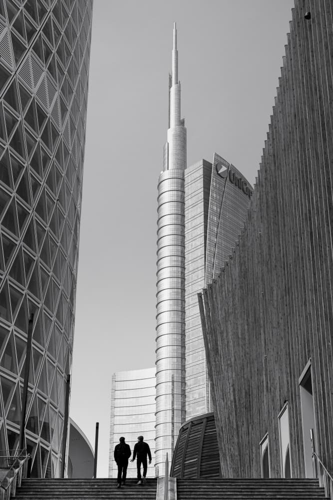 Milan Architectural Ascent by Marco Tagliarino — canvas wall art