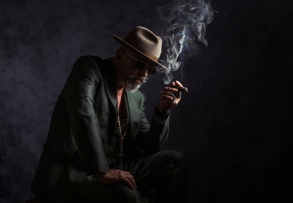 Suave Man with Cigar by gNo — canvas wall art