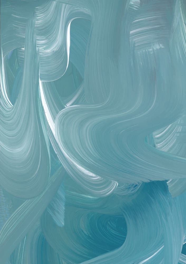Flowing Aqua Swirls by Maira Ribena — canvas wall art